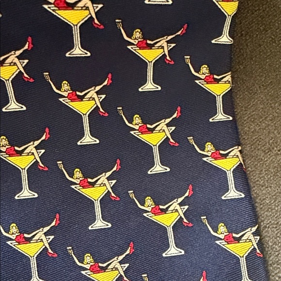 Josh Bach Navy Martini Girls Tie - Picture 3 of 4